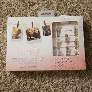🌸 Fairy string lights rose gold photo clips
